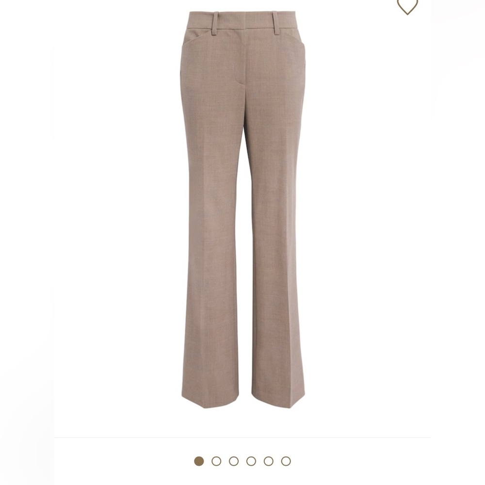 LAFAYETTE 148 Wool-Blend Reade Straight Trousers Tan size 12 Stratch